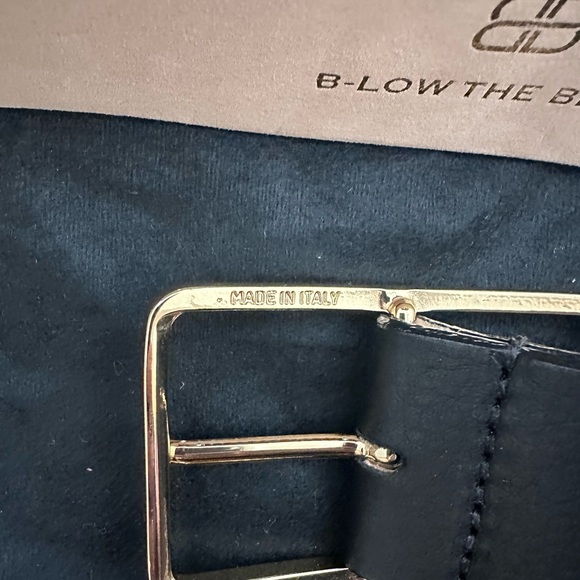 B-Low The Belt Milla Black Leather Gold Buckle Medium - Picture 4 of 8
